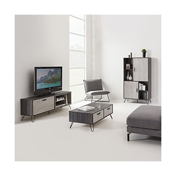 AltoBuy ASCA - Meuble TV 1 Porte 3 Niches 150cm