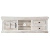 Keyur Meuble TV, Banc TV Buffet Bas Support de Télévision Meuble Télé Meuble TV Blanc 120 x 30 x 40 cm Bois Massif de manguie