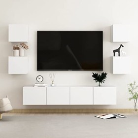VEEKI Meuble TV, Meuble TV Suspendu, Meuble, Meuble TV avec Rangement，Meuble Industriel, Convient pour Salon ou Chambre, Ense