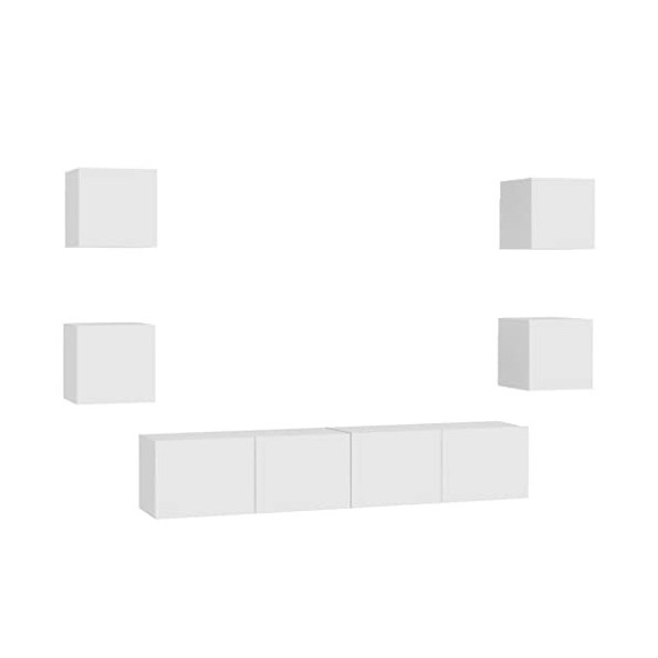 VEEKI Meuble TV, Meuble TV Suspendu, Meuble, Meuble TV avec Rangement，Meuble Industriel, Convient pour Salon ou Chambre, Ense