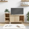 vidaXL Meuble TV, Armoire de Télévision avec 5 Compartiments, Meuble Télé avec Portes Salon Salle de Séjour, Moderne, Chêne S