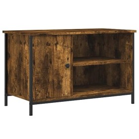 Maxspace TV Meuble, Meuble Tele, Meuble TV Chambre, Meuble TV IindustrielChêne fumé 80x40x50 cm Bois dingénierieConvient à l
