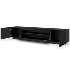 BIM Furniture Aura Meuble TV bas 200 cm à suspendre ou à poser debout - Universel - Meuble TV - Buffet Hi-Fi - À suspendre n