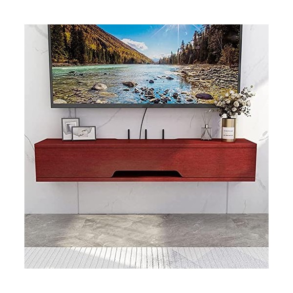 Suuim Meuble TV Mural 70/90/110 cm, étagère de décodeur, Petite Console multimédia Murale, Meuble TV Flottant, Meuble TV, éta