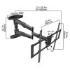 hkwshop Support TV sur Pied TV Mural LA TÉLÉ Support 37"-75" Rotation de la Rotation dinclinaison LA TÉLÉ Support à Trois Br