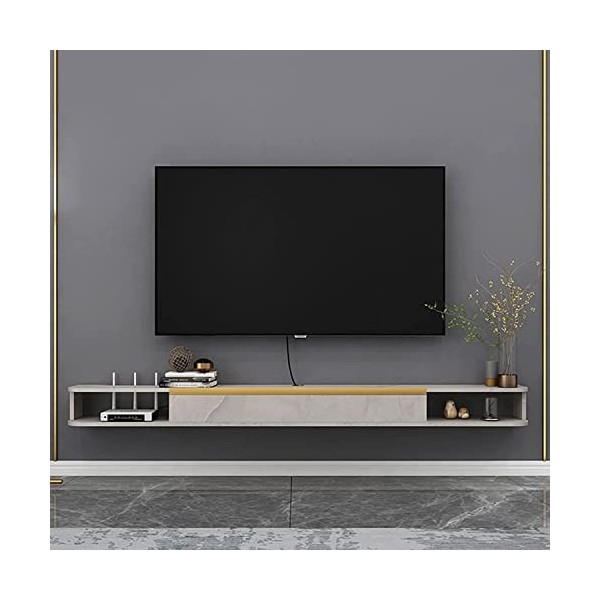 Meuble TV Meuble TV Flottant Console Multimédia Murale Meuble TV Rangement de Bureau Flottant Unité de Divertissement Flottan