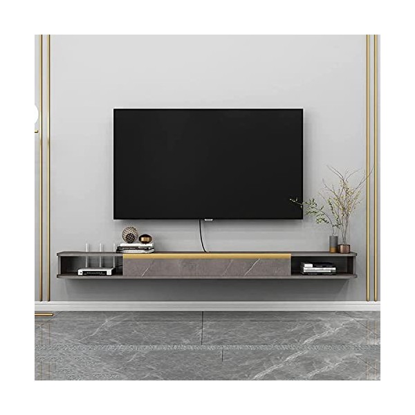 Meuble TV Meuble TV Flottant Console Multimédia Murale Meuble TV Rangement de Bureau Flottant Unité de Divertissement Flottan