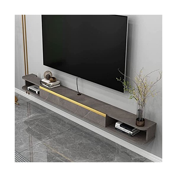 Meuble TV Meuble TV Flottant Console Multimédia Murale Meuble TV Rangement de Bureau Flottant Unité de Divertissement Flottan