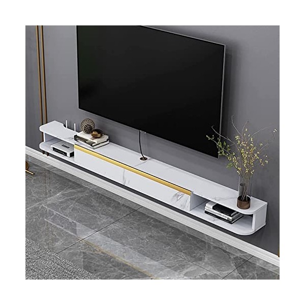 Meuble TV Meuble TV Flottant Console Multimédia Murale Meuble TV Rangement de Bureau Flottant Unité de Divertissement Flottan