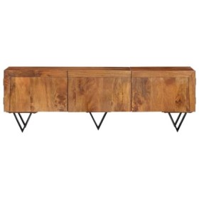 CARESHINE Meuble TV en Bois Massif - Meuble TV Carshine 140x46 cm |Console de Rangement TV Rustique |Unité multimédia Vintage