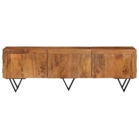 CARESHINE Meuble TV en Bois Massif - Meuble TV Carshine 140x46 cm |Console de Rangement TV Rustique |Unité multimédia Vintage