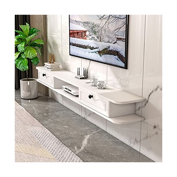 EsEntL Meuble TV Mural Étagère de composant de Meuble TV Flottant, Centre de Divertissement pour étagère TV Murale, Meuble de