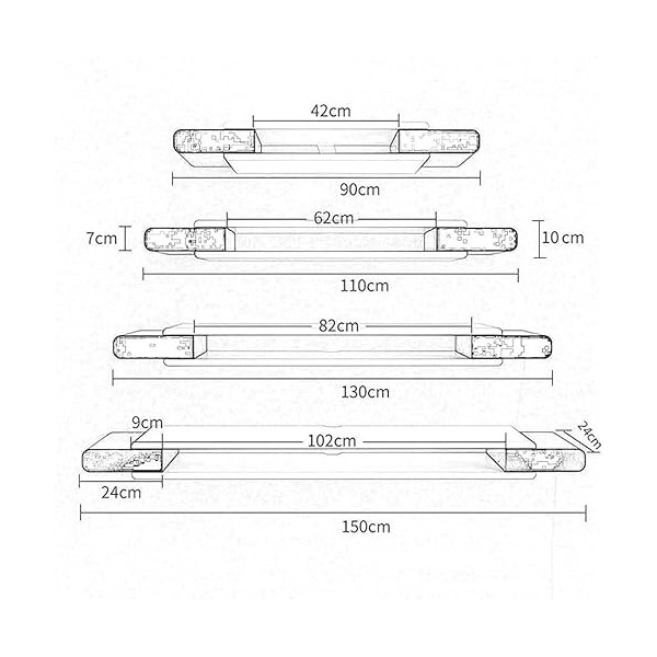 EsEntL Meuble TV Unités Murales TV pour Salon Étagère Flottante Meuble TV Mural Étagère de Fond pour Lecteur DVD/Blu-Ray Mura