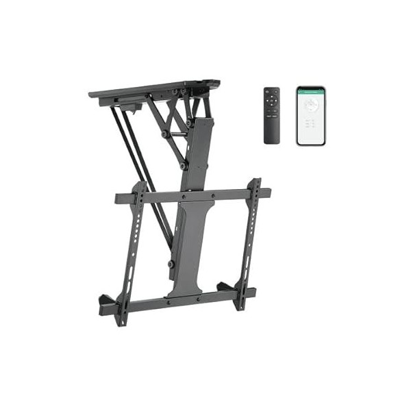 KIMEX - Support TV - Installation Plafond - Fonction escamotable motorisé - pour écran 32"-70" - Connecté - 018-7064W