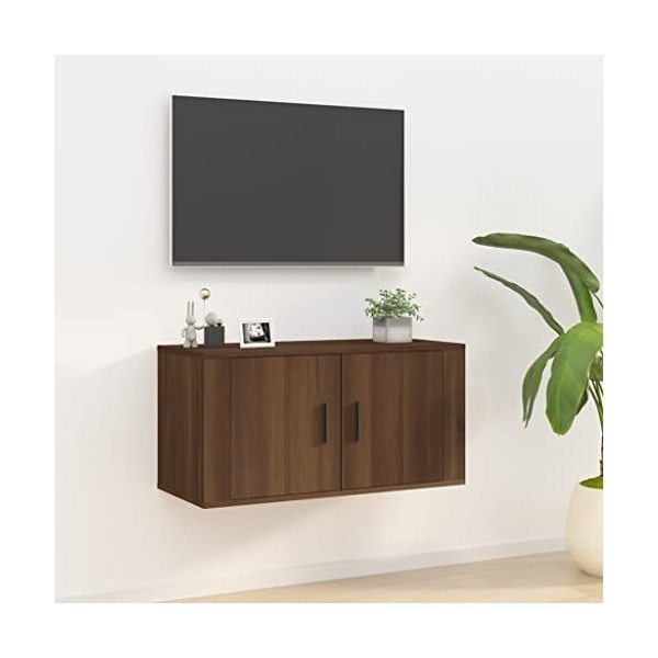 VEEKI Meuble TV, Meuble TV Suspendu, Meuble, Meuble TV avec Rangement，Meuble Industriel, Convient pour Salon ou Chambre, Mura