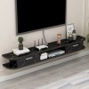 Warooma Étagère TV Murale Support TV Flottant Centre De Divertissement, pour Unité De Stockage Boîtier De Câble De Console Au