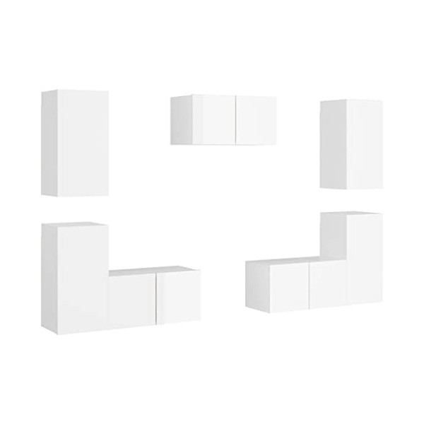 VEEKI Meuble TV, Meuble TV Suspendu, Meuble, Meuble TV avec Rangement，Meuble Industriel, Convient pour Salon ou Chambre, Ense