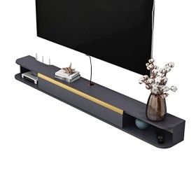 Meuble TV Mural Étagère Flottante Moderne pour Meuble TV, Centre de Divertissement Mural avec Trou de câble 39,3/47,2/55,