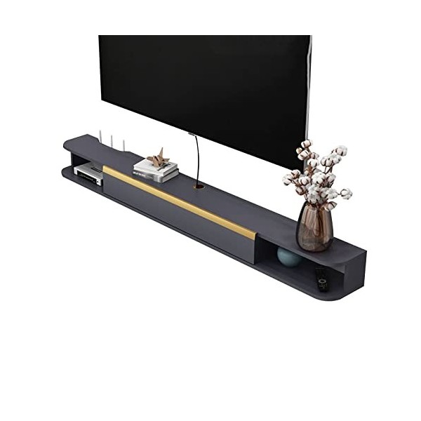 Meuble TV Mural Étagère Flottante Moderne pour Meuble TV, Centre de Divertissement Mural avec Trou de câble 39,3/47,2/55,