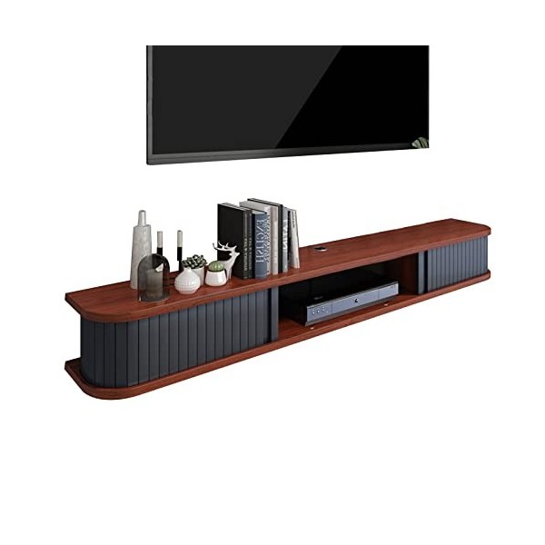 EsEntL Meuble TV Mural 31,4/39,3/47,2/55,1 Pouces Meuble TV Flottant Mural, Console multimédia, étagère de Rangement pour Div