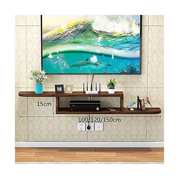 EsEntL Meuble TV Meuble TV Unités Murales pour Salon Meuble TV Suspendu Meuble TV Flottant Meuble TV Mural Étagère Routeur Ét
