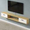 EsEntL Meuble TV Mural Étagère Flottante pour Composants de Meuble TV – Centre de Divertissement Mural, Console multimédia, é