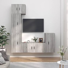 VEEKI Meuble TV, Meuble TV Suspendu, Meuble TV Industriel, Meuble TV Bois, Meuble Chambre, Convient pour Salon ou Chambre, En