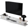 EsEntL Meuble TV Mural, Meuble TV Flottant, Console Multimédia Murale, Étagère de Rangement Multimédia pour Salon Chambre, 10