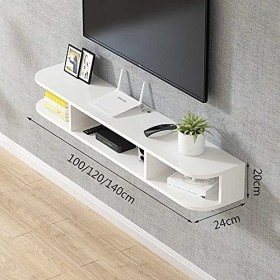 Meuble TV Meuble TV Flottant Meuble TV à Montage Mural, unité de Divertissement Flottante Multifonctionnelle, étagère de Rang
