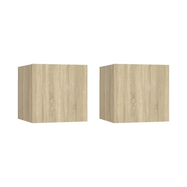 Meuble TV,Étagère TV Flottante, Support de Télévision Flottant Fixé au Mur Centre de Console Multimédia de Divertissement Gra