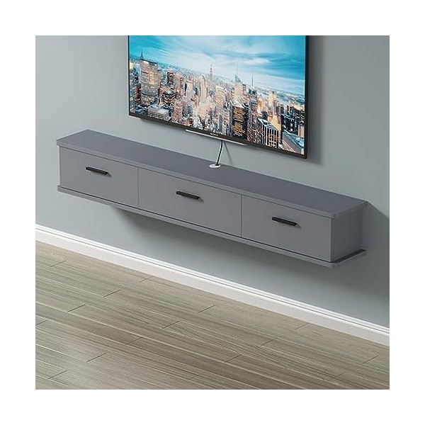 KOWJIFH Meuble TV Mural Étagère TV Flottante Étagère Murale Console TV multimédia Support TV Centre de Divertissement Meuble 