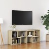VEEKI Meuble TV, Meuble TV Suspendu, Meuble TV Blanc, Meuble TV Industriel, Meubles de Salon, Salon, Chambre, Cadre en Acier,