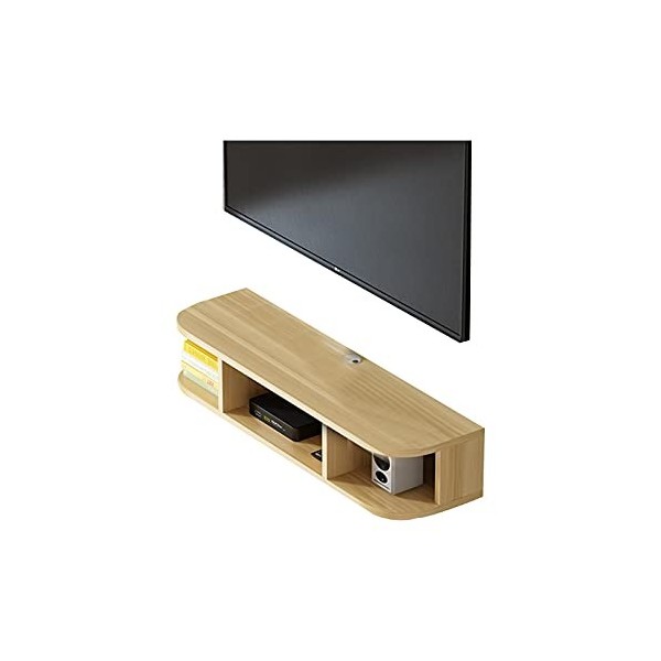 Meuble TV Flottant, Console de Meuble TV en Bois, Centre de Divertissement multimédia, adapté à la Maison/hôtel Couleur : B,