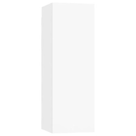 VEEKI Meuble TV, Meuble TV Suspendu, Meuble TV Blanc, Meuble TV Industriel, Meubles de Salon, Salon, Chambre, Cadre en Acier,