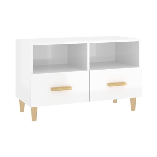 WREWING Meuble TV,Bas Table TV Support de Télévision en Bois pour Salon Chambre Salle à Manger,Support pour Téléviseur Jusqu’