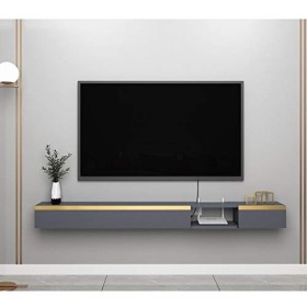 Salon Meuble TV Mural Centre de Divertissement avec Portes darmoire Console TV Moderne Console multimédia Console Audio/vidé