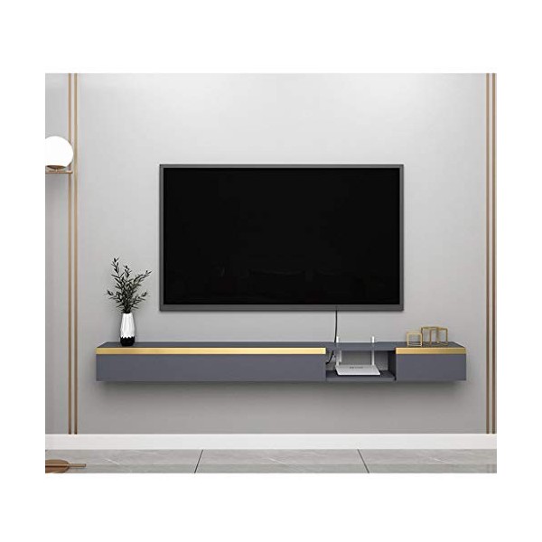 Salon Meuble TV Mural Centre de Divertissement avec Portes darmoire Console TV Moderne Console multimédia Console Audio/vidé