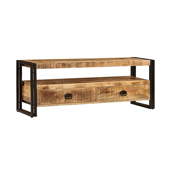 Higsose Meuble TV Salon 120x35x45 cm Bois de Récupération Unité TV Polyvalent Meuble pour Chaîne Hi-FI Rangement Spacieux Tab
