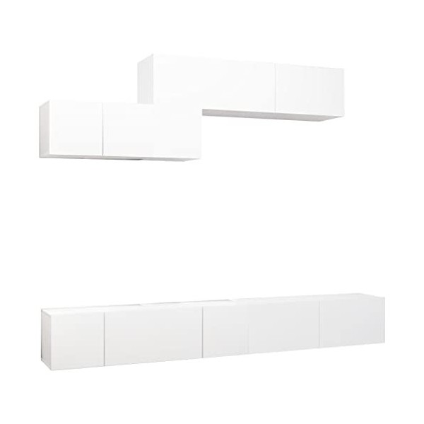 VEEKI Meuble TV, Meuble TV Suspendu, Meuble, Meuble TV avec Rangement，Meuble Industriel, Convient pour Salon ou Chambre, Ense