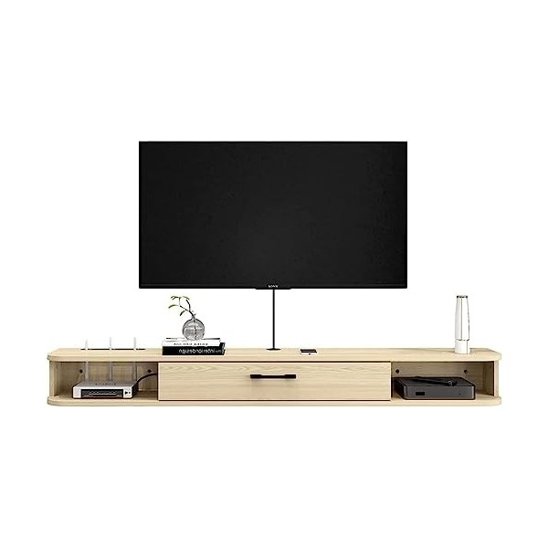 Meuble TV Mural Étagère De Composants De Meuble TV Flottant, Console De Meuble De Télévision Murale 120/140Cm, Étagère De Ray