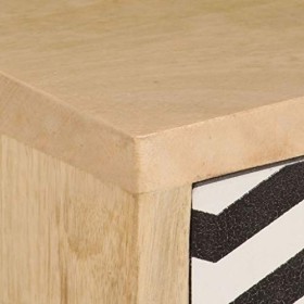 FAMIROSA Meuble TV 120 x 30 x 40 cm Meuble Télévision pour Salon Bois Massif de Manguier