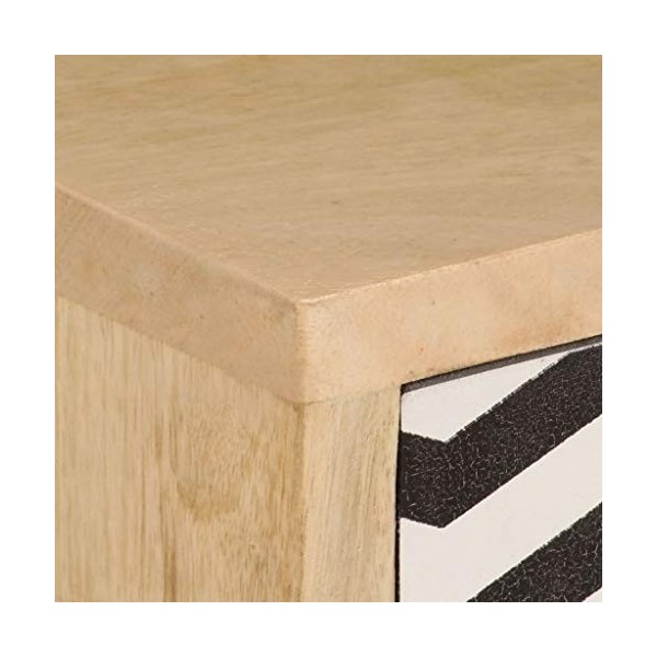 FAMIROSA Meuble TV 120 x 30 x 40 cm Meuble Télévision pour Salon Bois Massif de Manguier