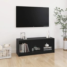 VEEKI Meuble TV, Meuble TV Suspendu, Meuble TV Industriel, Meuble TV Bois, Meuble Chambre, Convient pour Salon ou Chambre, No