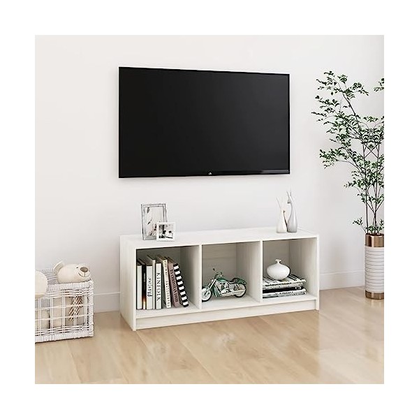 VEEKI Meuble TV, Meuble TV Suspendu, Meuble TV Industriel, Meuble TV Bois, Meuble Chambre, Convient pour Salon ou Chambre, Bl