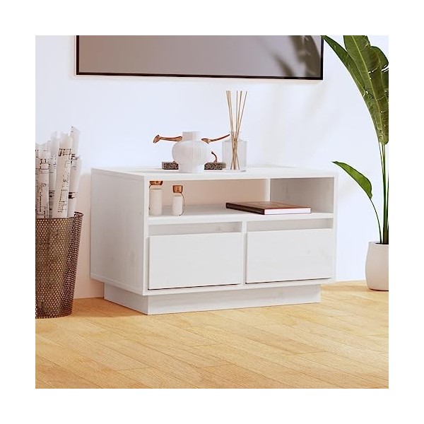 VEEKI Meuble TV, Meuble TV Suspendu, Meuble TV Industriel, Meuble TV Bois, Meuble Chambre, Convient pour Salon ou Chambre, Bl