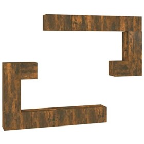 Générique Meuble TV Mural Chêne fumé Bois dingénierie,103 KG,3114595, Meubles, Meubles TV