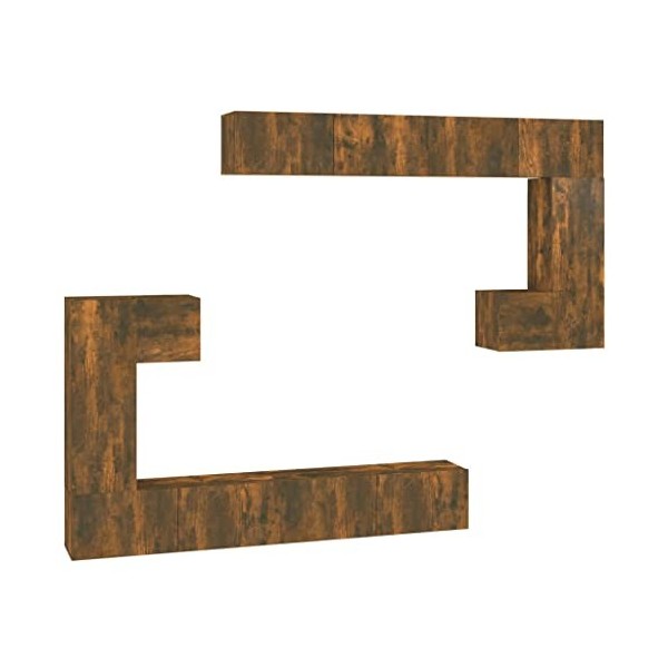 Générique Meuble TV Mural Chêne fumé Bois dingénierie,103 KG,3114595, Meubles, Meubles TV