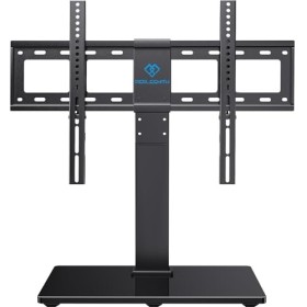 PERLESMITH Support TV Universel pivotant – Support de Table pour TV LCD LED 37–65, 70 Pouces – Support TV réglable en Hauteur