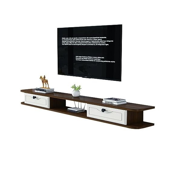 Meuble TV Mural - Meuble TV Suspendu - Étagère TV Flottante, Console Murale Pour Centre De Divertissement Multimédia, Meuble