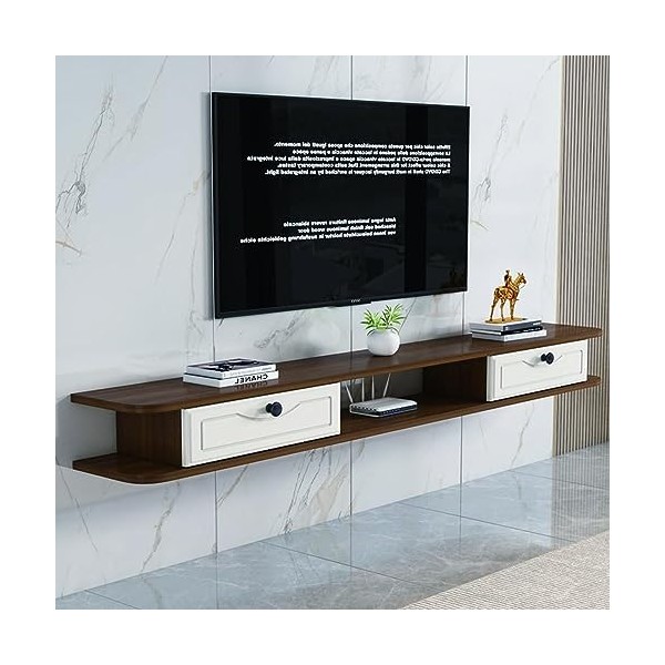 Meuble TV Mural - Meuble TV Suspendu - Étagère TV Flottante, Console Murale Pour Centre De Divertissement Multimédia, Meuble